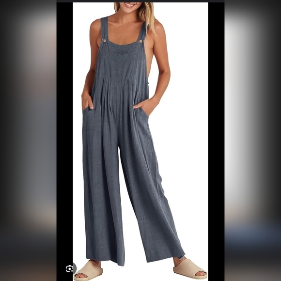 PrettyGarden Pants - PrettyGarden Stylish Gray Overalls _M